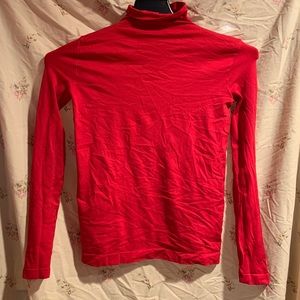 Spandex red turtleneck